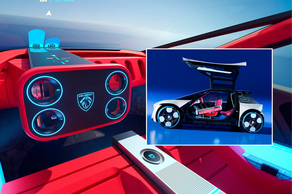 Peugeot Polygon Concept with Hypersquare steering wheel