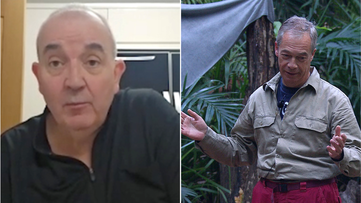 Phil Taylor speaking to GB News/Farage in the jungle