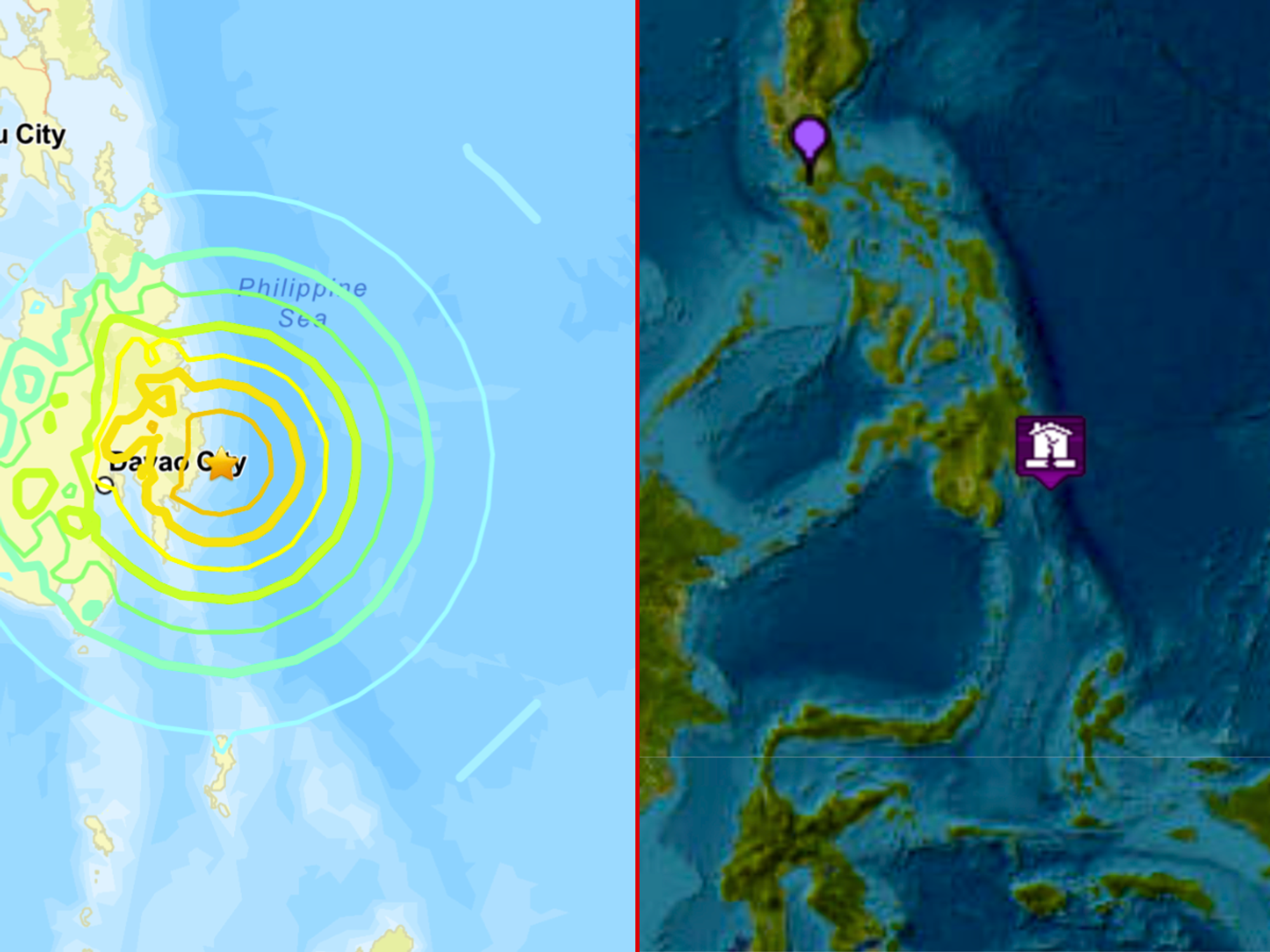 Philippines earthquake maps