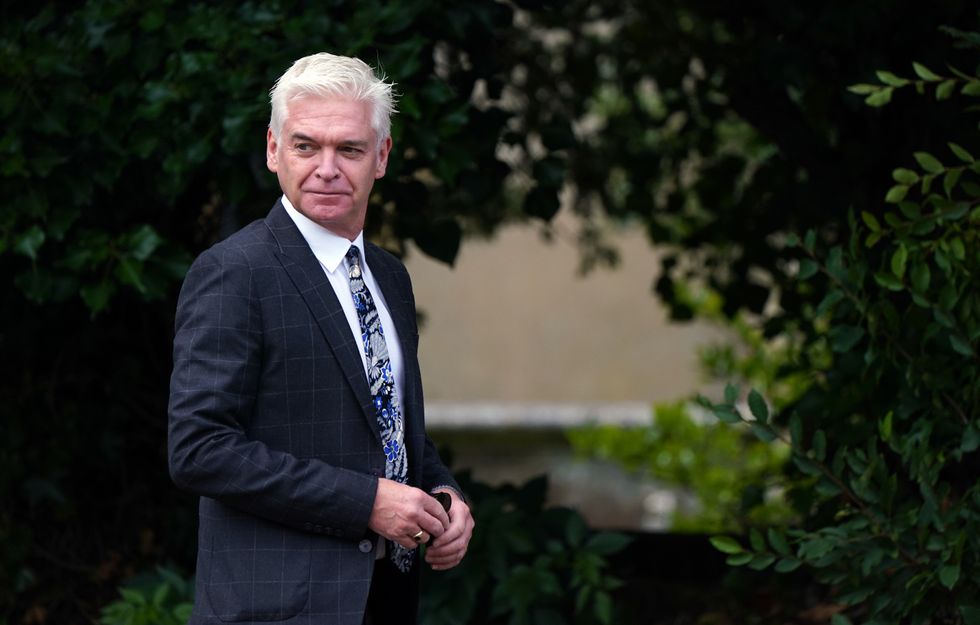 Phillip Schofield arriving at St Michael's church, Heckfield in Hampshire, for the wedding of Anthony McPartlin to Anne-Marie Corbett