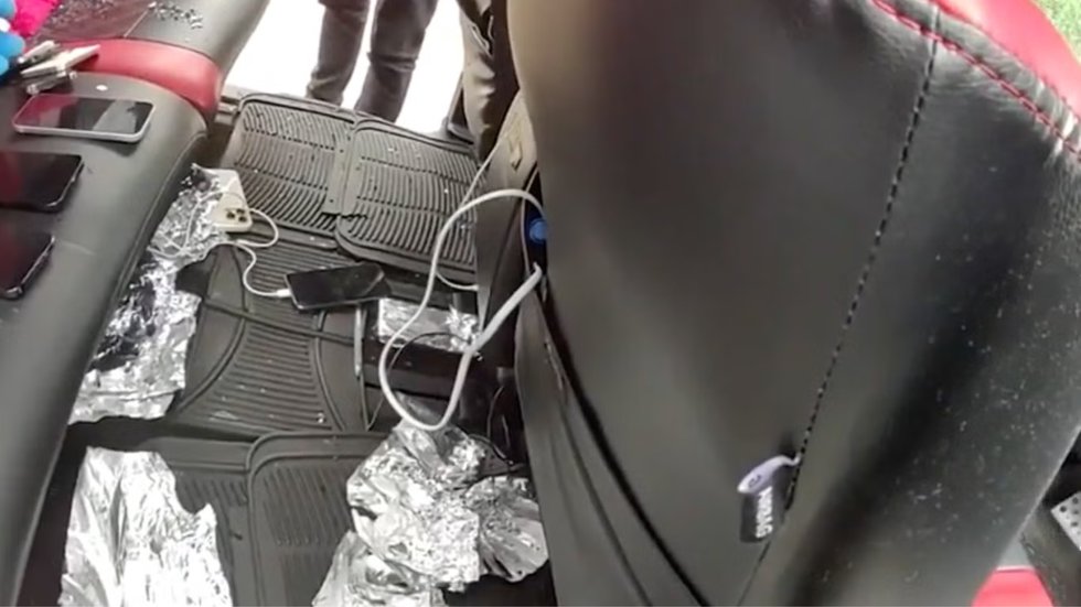 Phones wrapped in tin foil