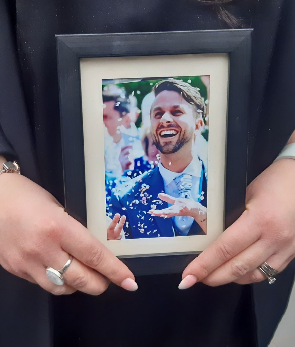 Photo of Stephen Wright on his wedding day