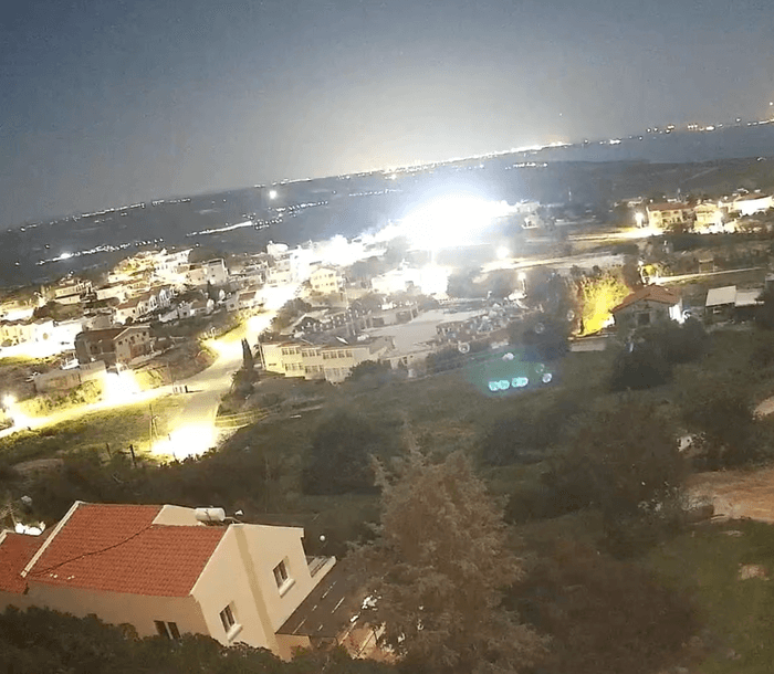 Photo purports to show a drone striking RAF Akrotiri
