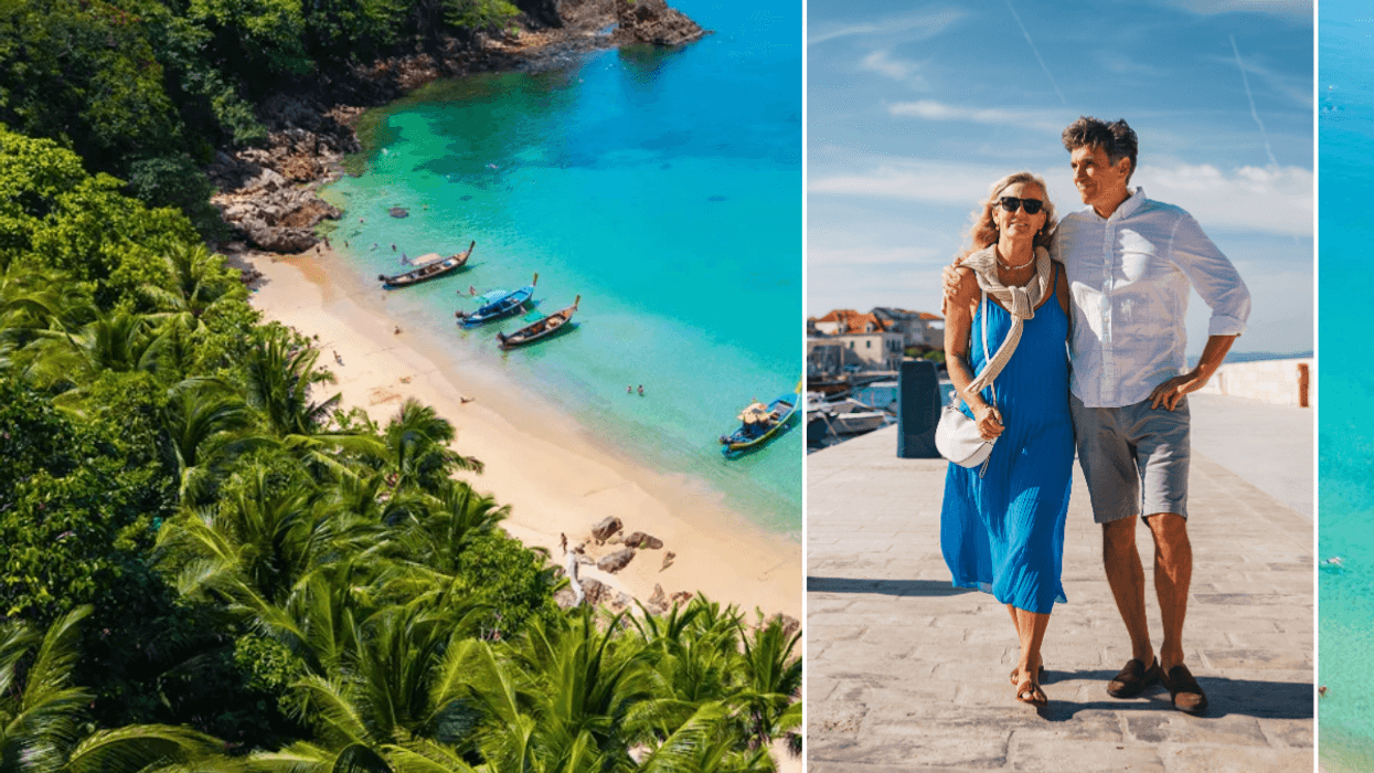 Phuket beach, Thailand / couple in Italy
