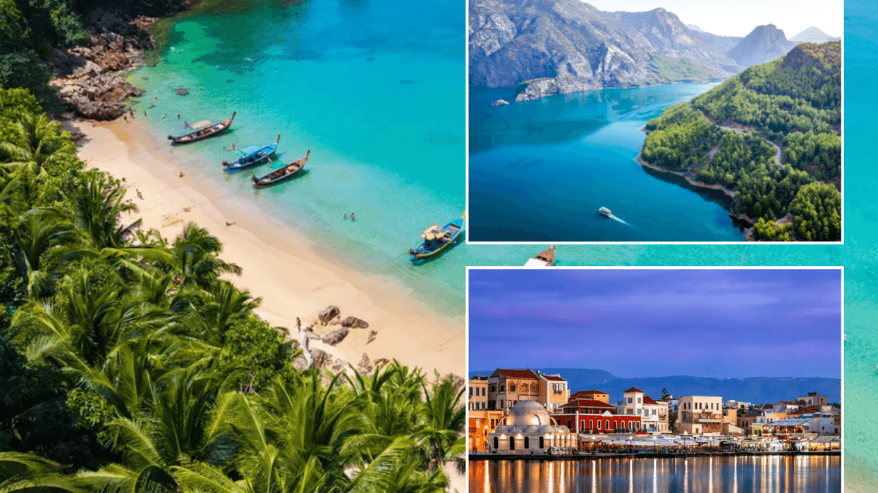 Phuket Thailand / Alanya Taurus Mountains and turquoise water of the lake. Manavgat, Turkey, Antalya / Chiana, Crete