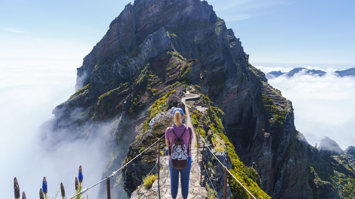 Pico Ruivo trail Stairway to Heaven, Madeira, Portugal