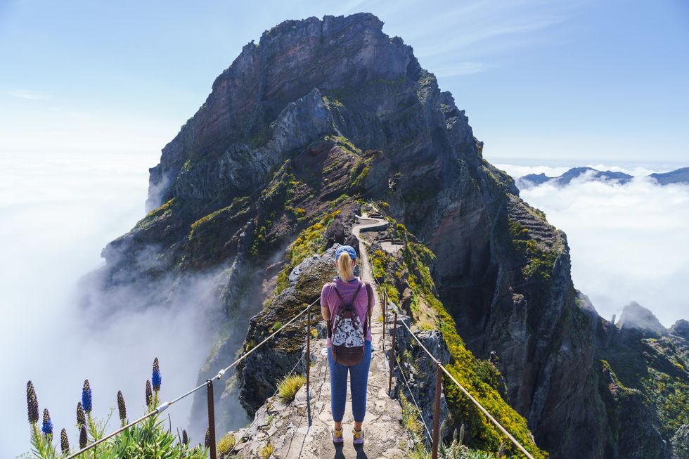 Pico Ruivo trail Stairway to Heaven, Madeira, Portugal