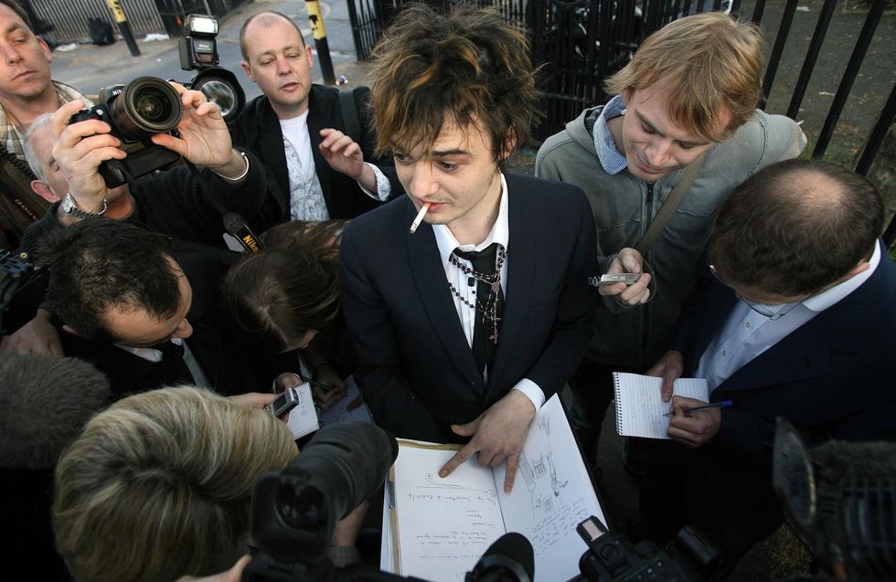 Picture of Pete Doherty outside Wormwood Scrubs in 2008. See PA Feature BOOK Frake. Picture credit should read: Lewis Whyld/PA. WARNING: This picture must only be used to accompany PA Feature BOOK Frake.