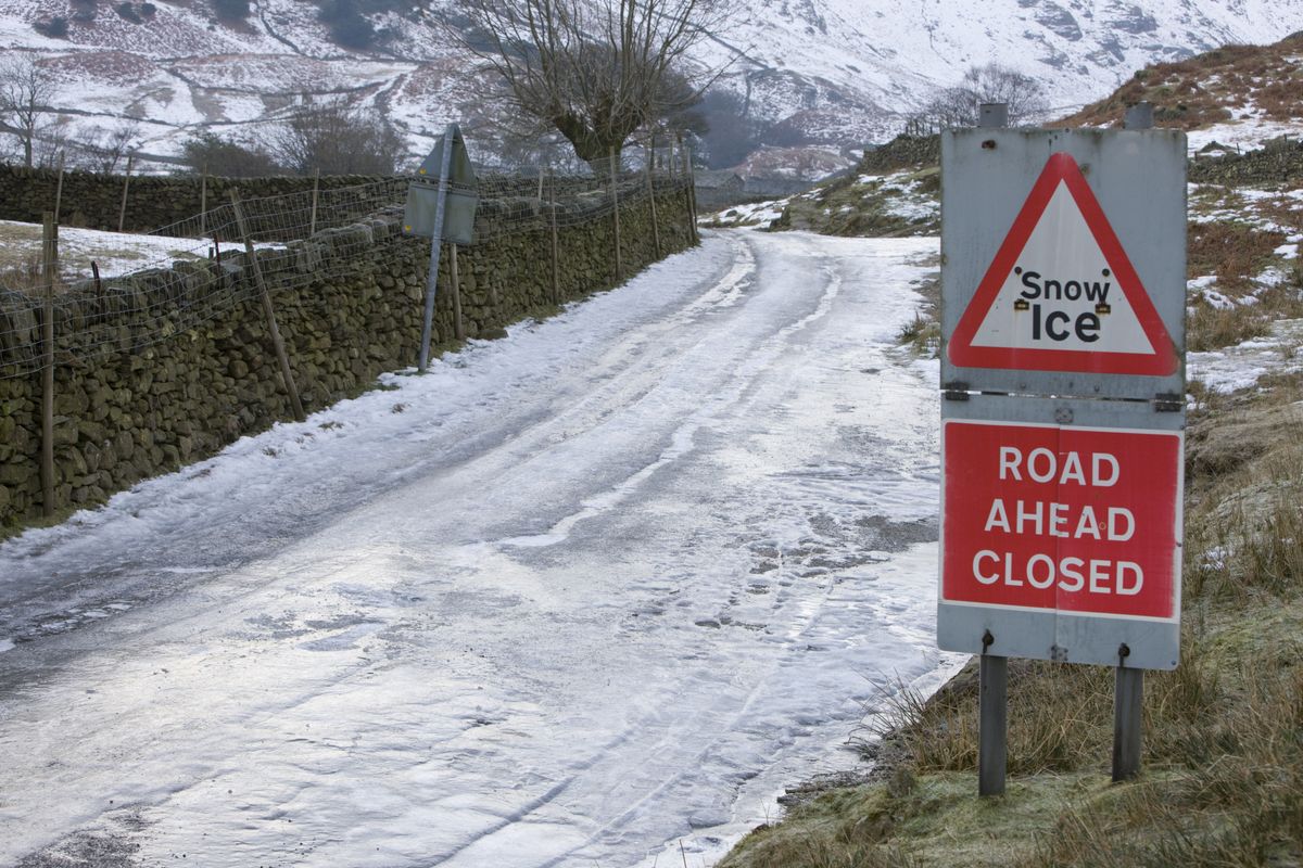 Picture of snow and ice in Cumbria, England