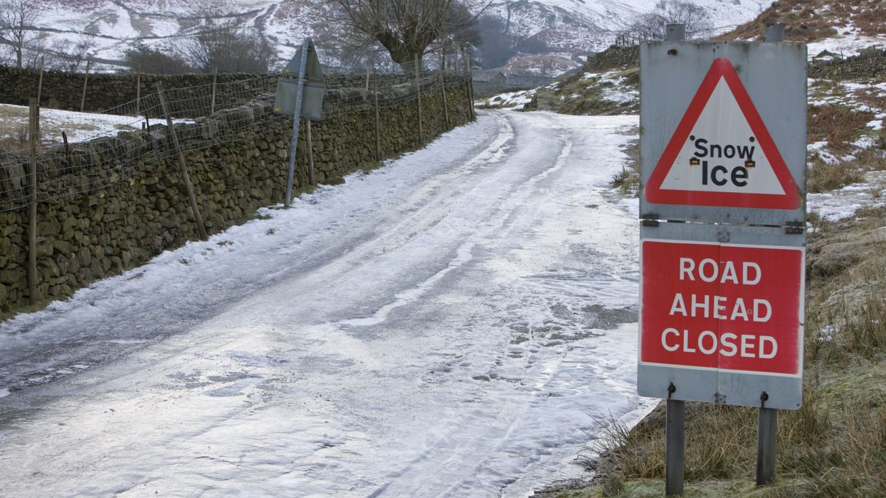 Picture of snow and ice in Cumbria, England