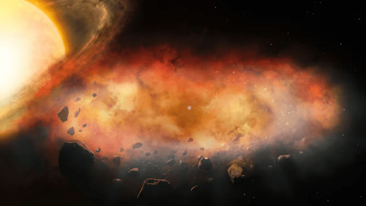 Astronomers discover 'mystery object' surrounded by rotating metal cloud