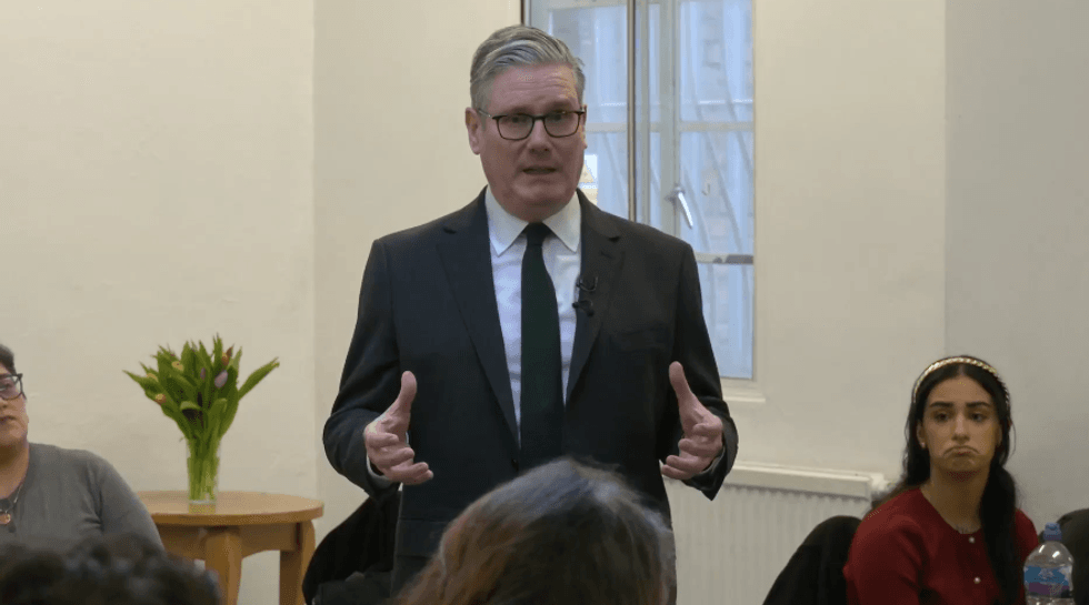 PICTURED: Sir Keir Starmer attempts to reassure the public over growing conflict in the Middle East