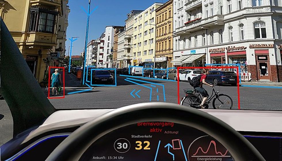Picturisation of a self-driving car's object recognition system