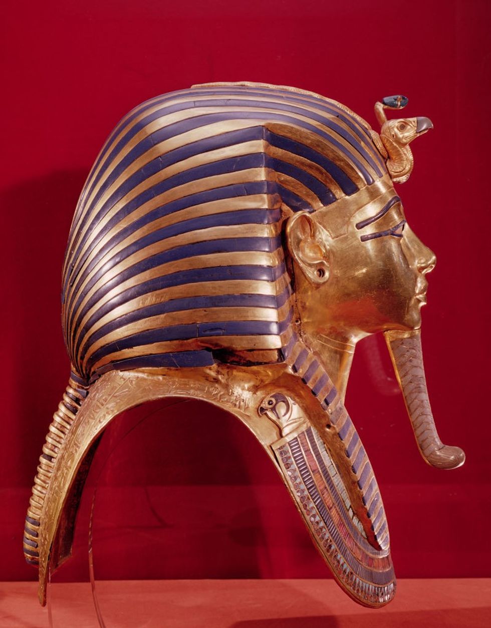 Pierced ears featured on Tutankhamun's mask
