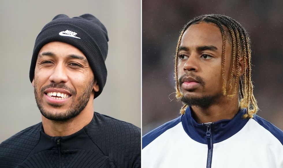 Pierre-Emerick Aubameyang and Bradley Barcola sent messages of support that appeared on the stream