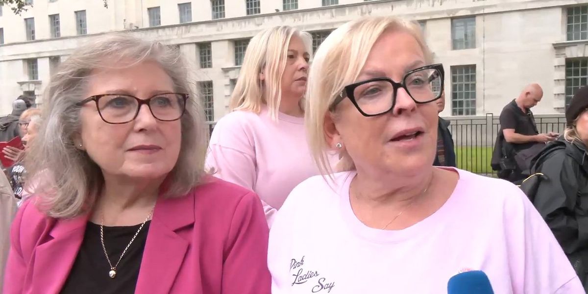 NextImg:'Our children are not safe!' Epping's Pink Ladies descend on Westminster in fresh protest against migrant hotels