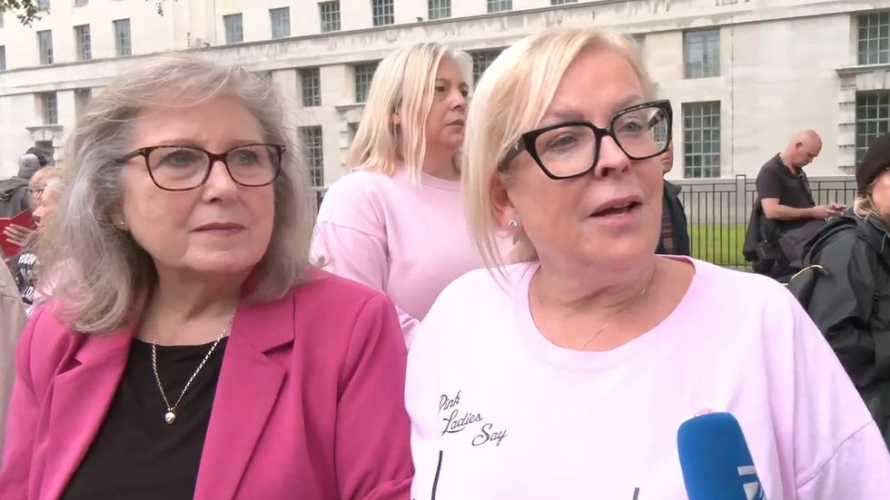 Pink ladies protest