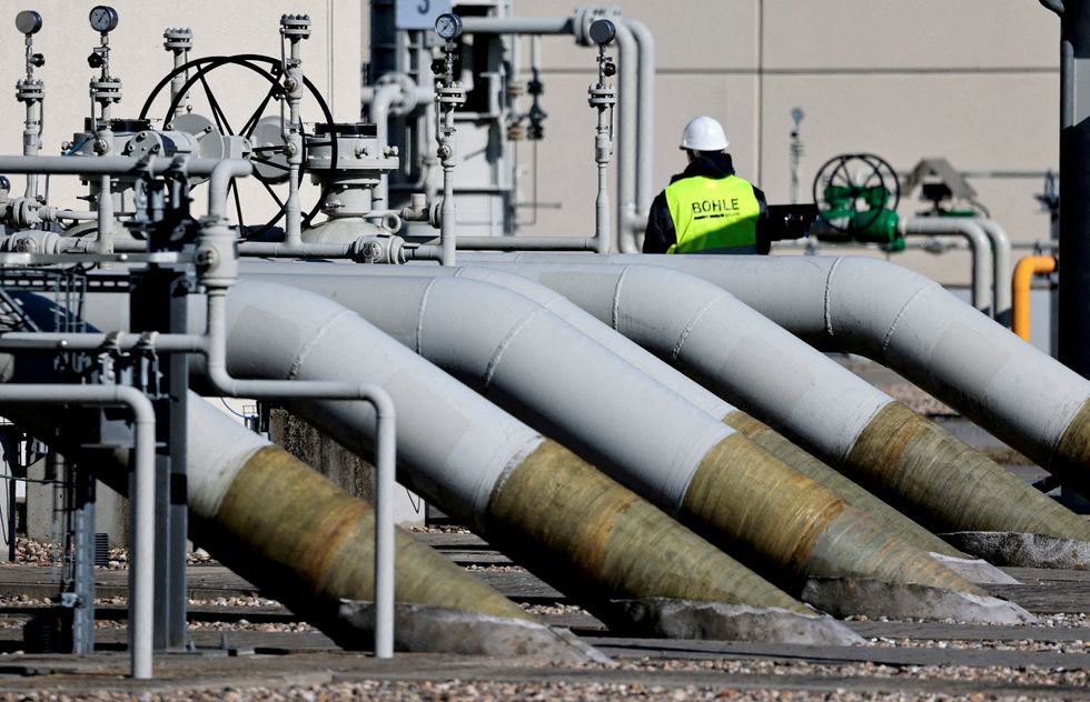 Pipes at the landfall facilities of the 'Nord Stream 1' gas pipeline are pictured in Lubmin, Germany.