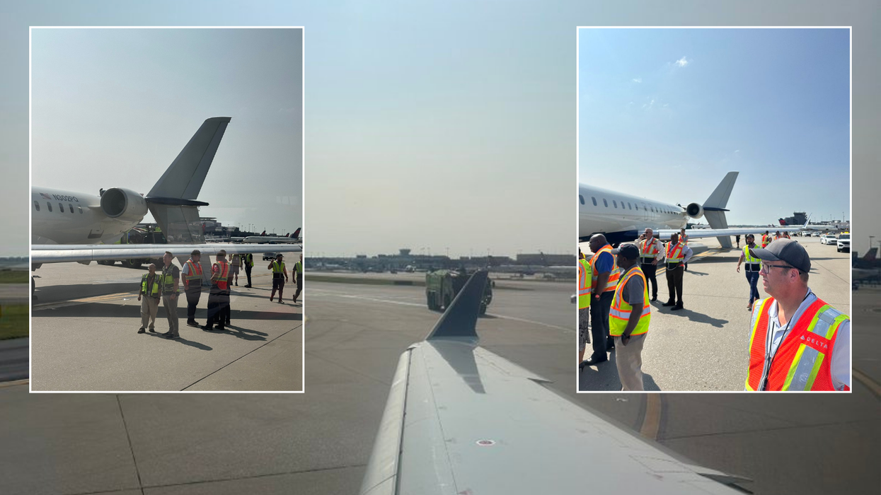 Plane collision aftermath