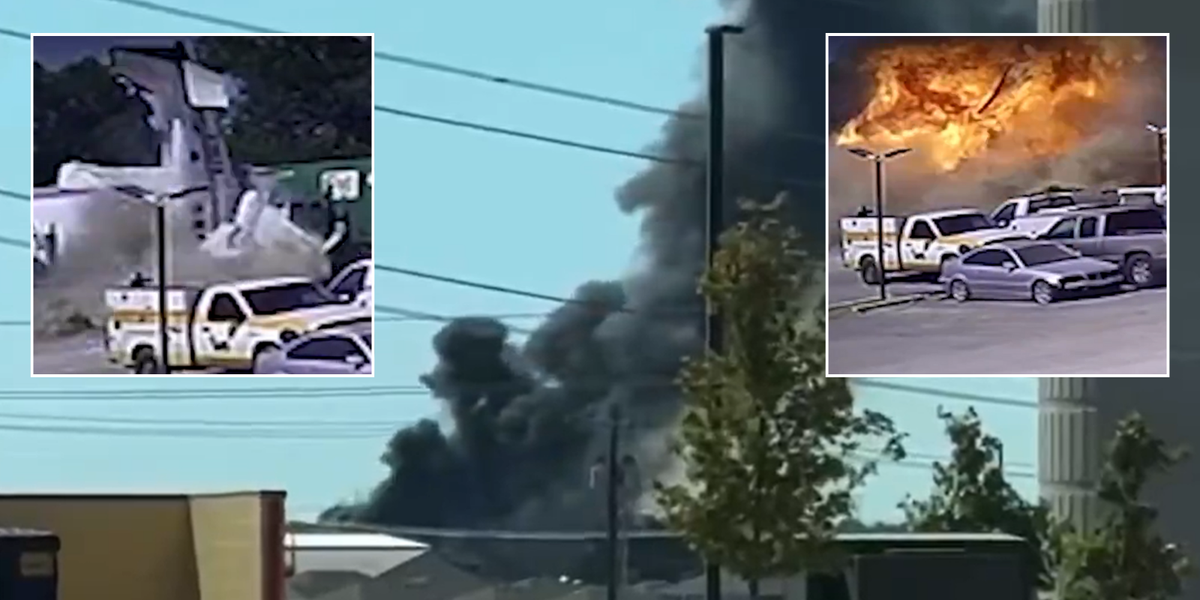 NextImg:Two dead in Texas after horror plane crash as extraordinary fireball seen erupting on impact