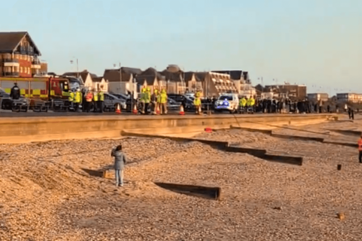 Plane crash on Lee-on-the-Solent beach