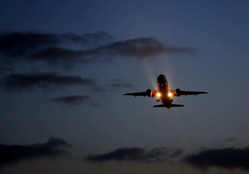 Plane flying out of Gatwick