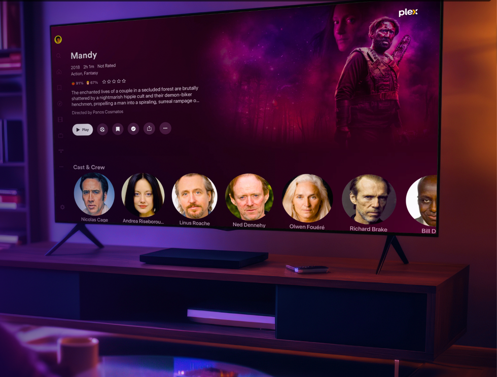 Plex streaming platform opened on TV