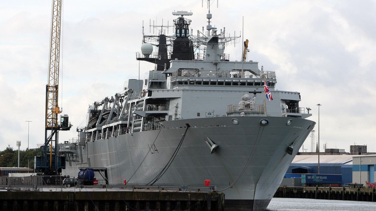 Plymouth-based HMS Albion ship