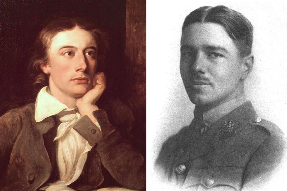 Poetry by John Keats and Wilfred Owen has been scrapped