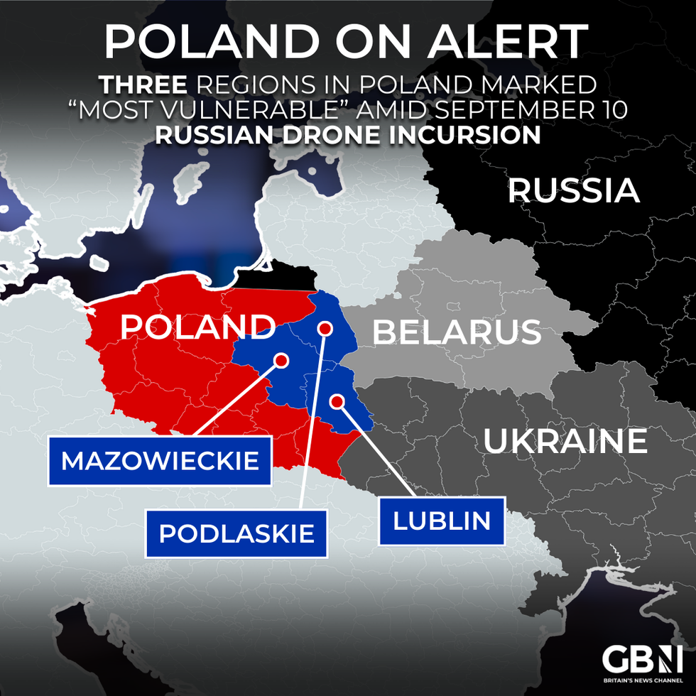 Poland drone map