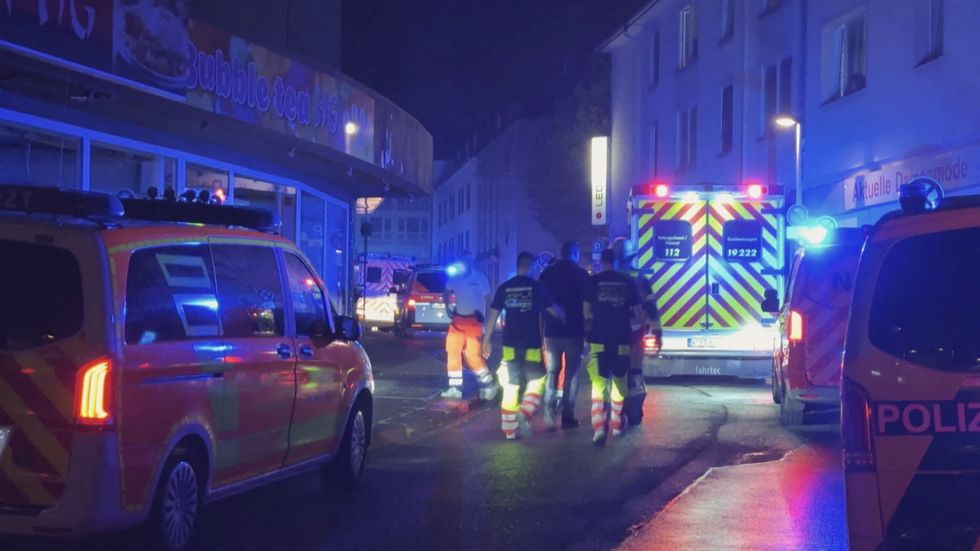 Police and ambulances in Solingen