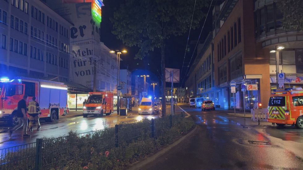 Police and ambulances swarm Solingen