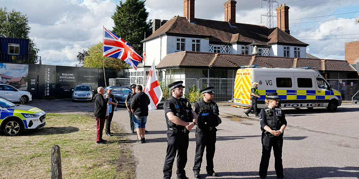 NextImg:Police arrest three protesters outside Epping migrant hotel just hours after Home Office court victory