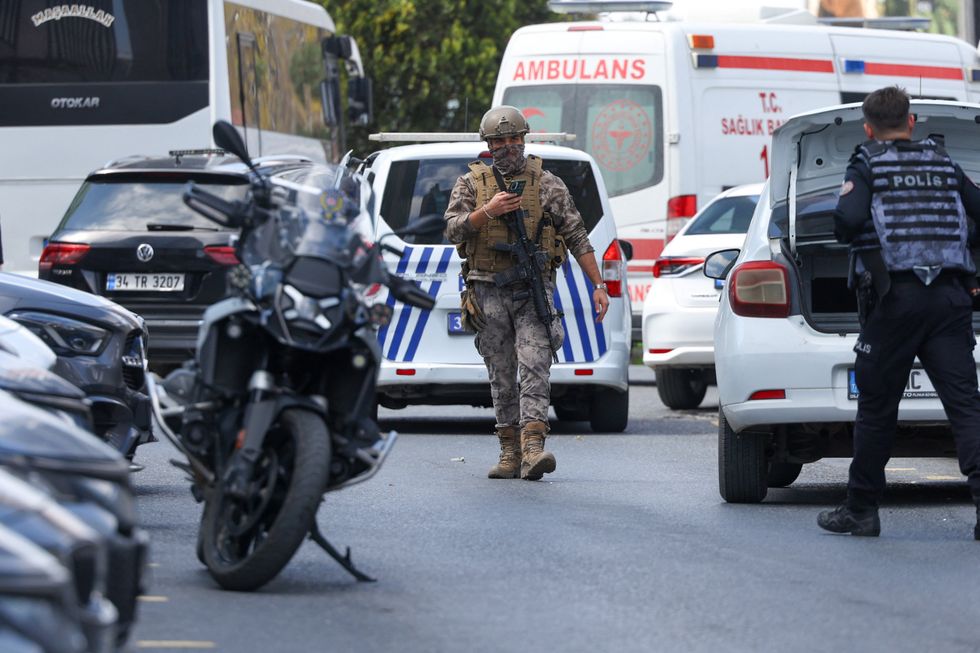 Police and specialist officers descended on the scene