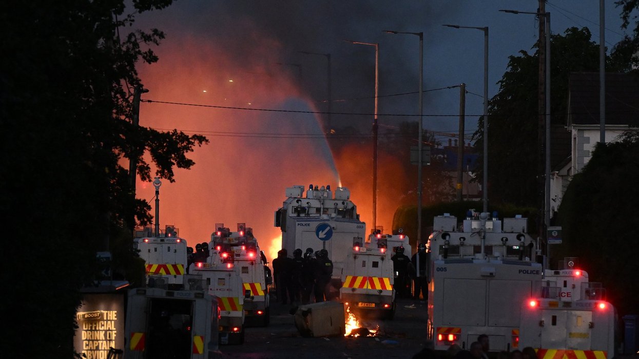 Police and water cannons