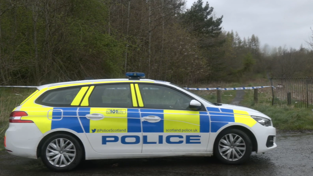 Police are still at the scene in Glasgow