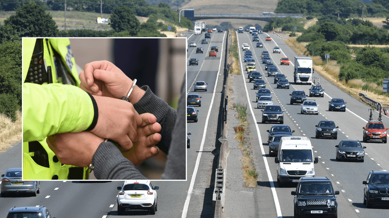 Police arrest and UK road