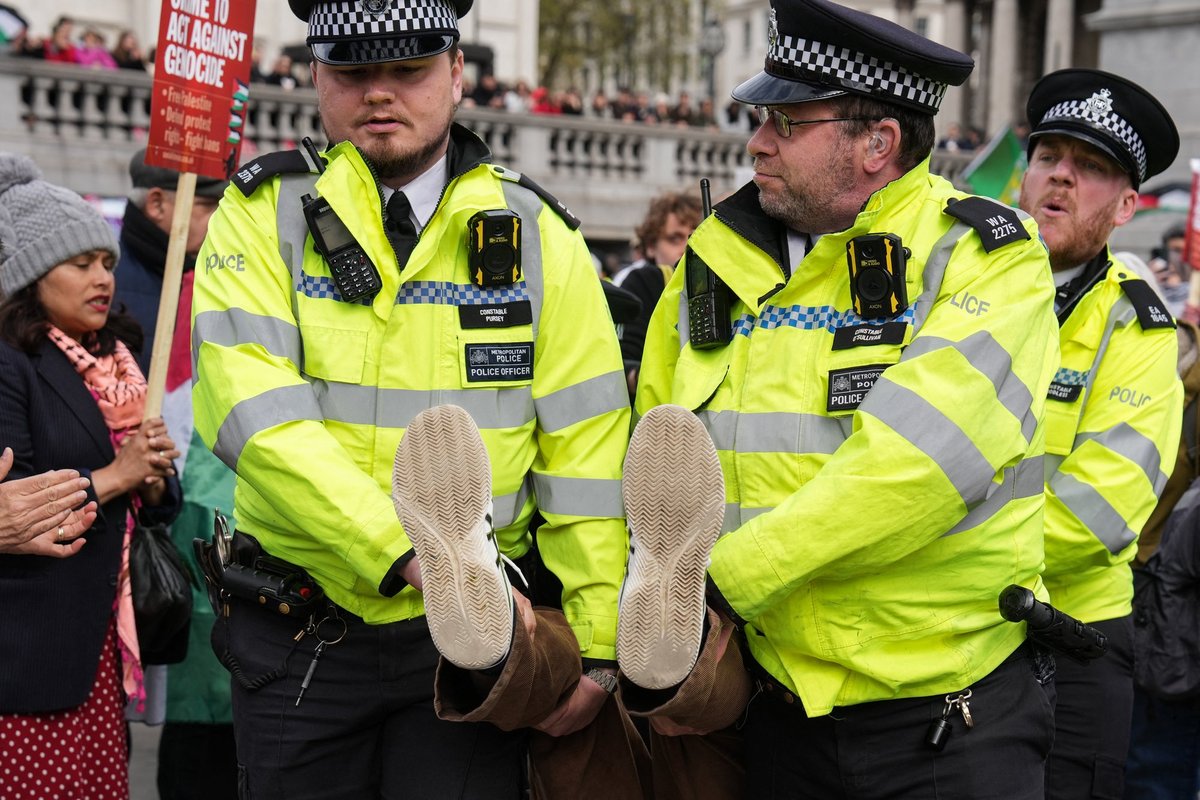 Police arrest protesters supporting Palestine Action