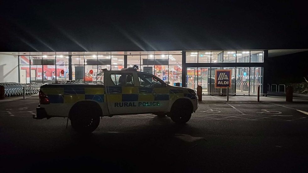 Police at Bingham Aldi