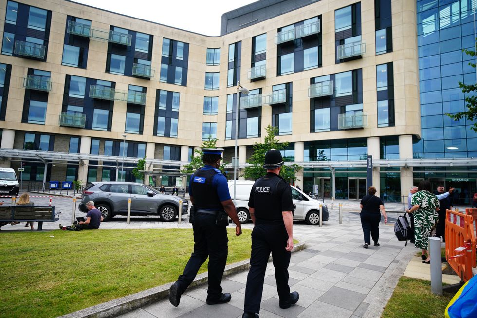 Police at Southmead Hospital