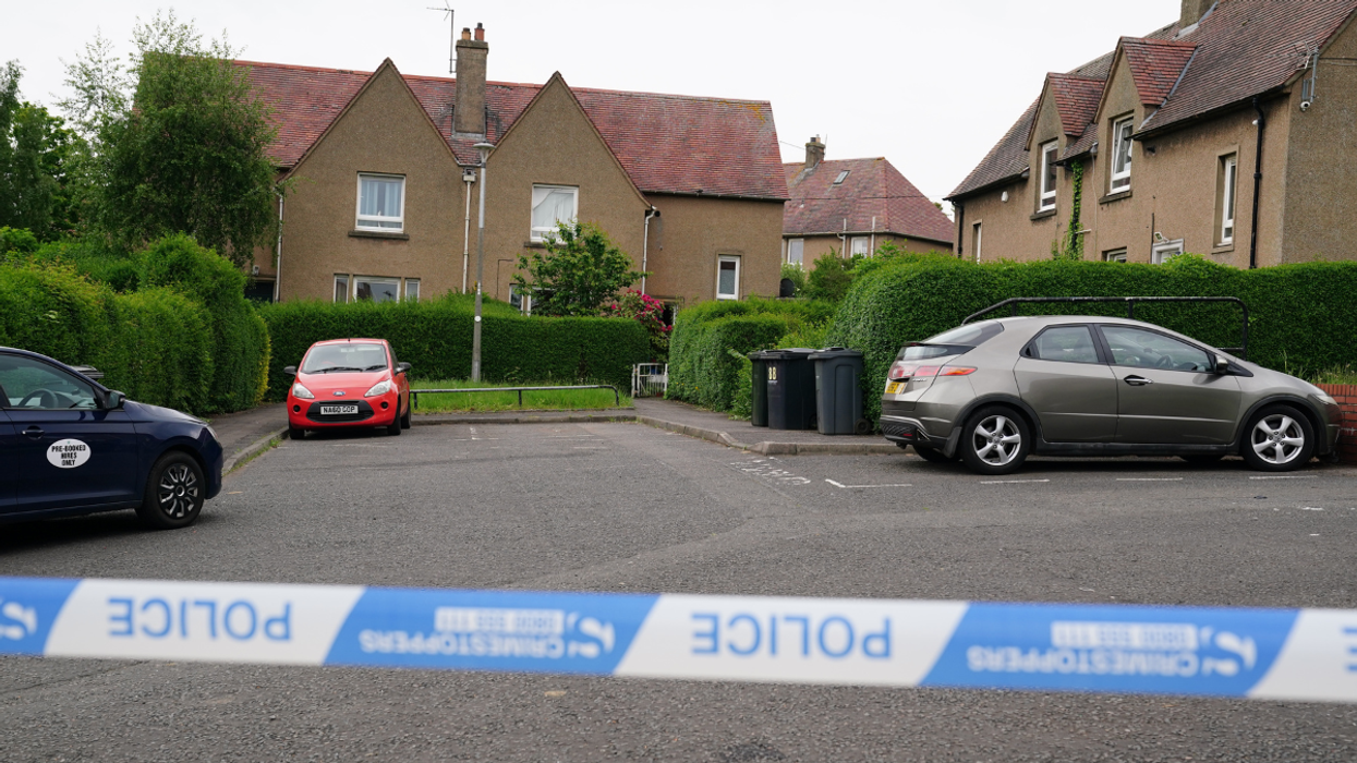 Police at the scene in Edinburgh