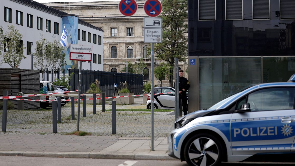 Police at the scene in Munich