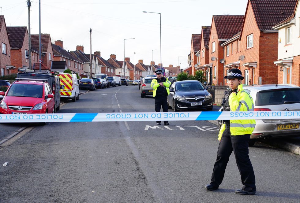 Police at the scene in south Bristol