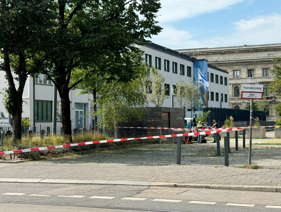 Police at the scene near Bavaria