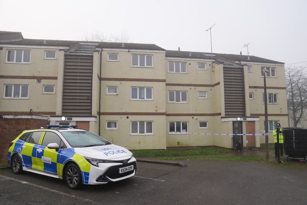 Police at the scene on Fownhope Close in Redditch,
