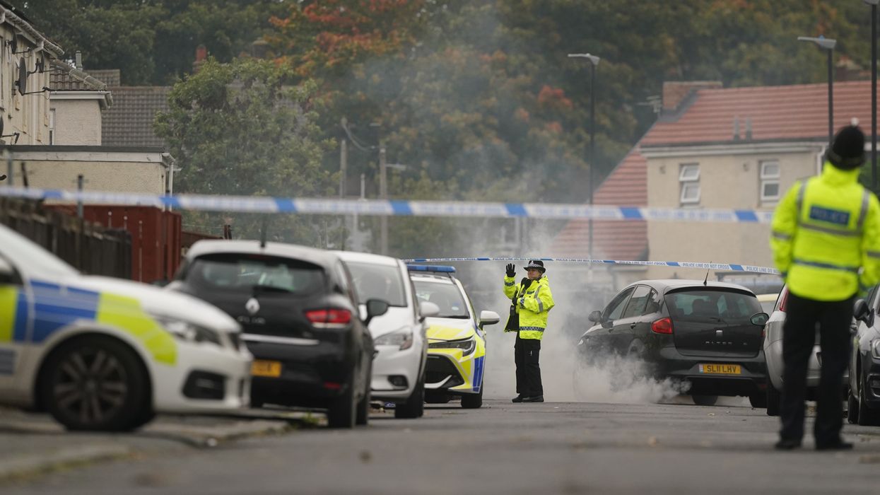 Police at the scene