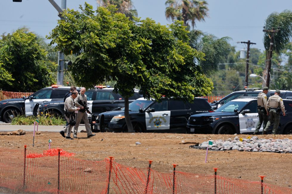 Police at the scene