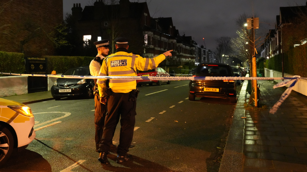 Police at the scene