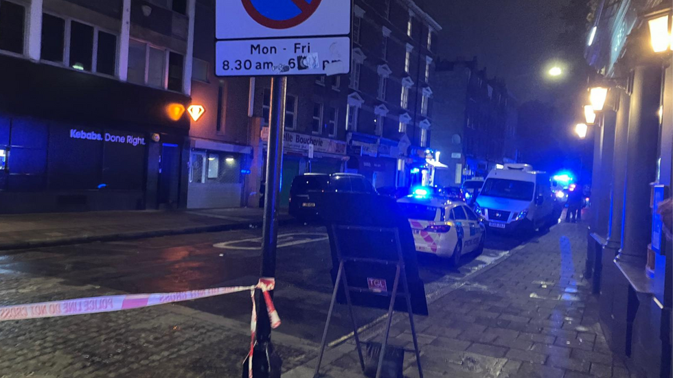 Police at the scene