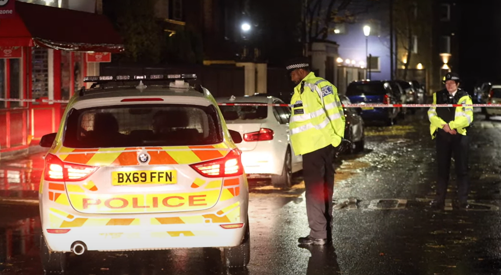 Police at the scene